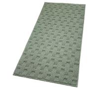 emmevi Tappeto Bagno Morbido Assorbente Antiscivolo 3D Intrecciato Scendiletto Lavabile 45x75 Cm Verde