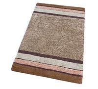 emmevi Tappeto Bagno Puro Cotone Morbido Camera Letto Colori Vivaci Lavabile mod.MERIDA 55X90 MARRONE (C)