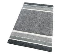 emmevi Tappeto Bagno Puro Cotone Parure Morbida Colori Vivaci Lavabile mod.MERIDA SET 3 PEZZI GRIGIO (G)