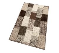 emmevi Tappeto Bagno Soffice Antiscivolo Assorbente Morbido Scendiletto mod.LILLA SET 3 PEZZI MARRONE