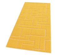 emmevi Tappeto Casa Cucina 3D Tinta Unita Design Geometrico Moderno Assorbente Antiscivolo 50x80 Giallo