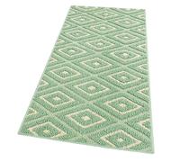 emmevi Tappeto Casa Cucina Rombi 3D Tridimensionali Bordato Moderno Assorbente Antiscivolo 50X145 VERDE_D