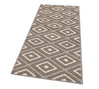 emmevi Tappeto Casa Cucina Rombi 3D Tridimensionali Bordato Moderno Assorbente Antiscivolo 50X290 BEIGE_A