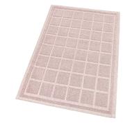 Tappeto Cotone Bagno Cucina Camera Letto Trama 3D Morbido Pastello Lavabile mod.AVORIO 50X80 ROSA