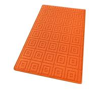 emmevi Tappeto Cucina 3D Antiscivolo Tinta Unita Lavabile Morbido Assorbente Mod.EVITA 50X100 ARANCIONE