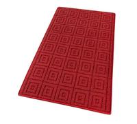 emmevi Tappeto Cucina 3D Antiscivolo Tinta Unita Lavabile Morbido Assorbente Mod.EVITA 50X100 BORDEAUX