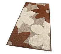 emmevi Tappeto Cucina 3D Fiore Tridimensionale Morbido Bordato Moderno Corsia Antiscivolo 50x135 Marrone