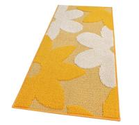 emmevi Tappeto Cucina 3D Fiore Tridimensionale Morbido Bordato Moderno Passatoia Antiscivolo 50x90 Giallo