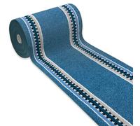 emmevi Tappeto Cucina Antiscivolo Passatoia Bordata Ingresso Scala Lavabile Mod.ALEXA Dis.A 57X360 BLU