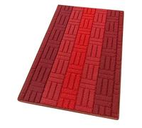 emmevi Tappeto Cucina Bordato Assorbente Tessitura 3D Varie Misure E Colori Multiuso Bagno Camera Corridoio 100% Made in Italy mod.MIA 57X240 BORDEAUX