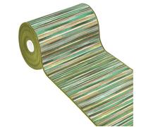 emmevi Tappeto Cucina Bordato Assorbente Tessitura Piatta Multiuso Bagno Camera Stile Bamboo 52X140 Verde