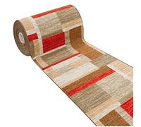 emmevi Tappeto Cucina Bordato Patchwork Passatoia Ingresso Antiscivolo Mod.FAKIRO DIS_38 57X140 BORDEAUX