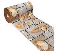 emmevi Tappeto Cucina Casa Shabby Chic Passatoia Bordata Antiscivolo MOD.Chalet VIP Dis.16 54X280 Giallo