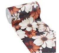 emmevi Tappeto Cucina Gomma Pvc Design Raffinato Elegante Fiori 3D Colori Caldi Morbido Antiscivolo 51x270