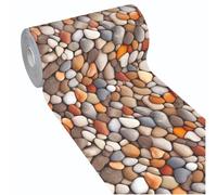 emmevi Tappeto Cucina Gomma Pvc Stampato In Alta Risoluzione HD Antimacchia Antiscivolo 51x250 Pietre