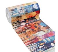 emmevi Tappeto Cucina Pvc Stampa Digitale Antimacchia Design Floreale Multicolore Colori Vivaci 51x450