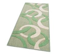 emmevi Tappeto Cucina Tridimensionale Cerchi 3D Assorbente Morbido Moderno Antiscivolo 50x100 Verde
