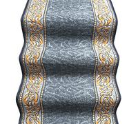 emmevi Tappeto Scala Gradini Design Barocco Passatoia Entrata Antiscivolo MOD.Picasso Dis_22 67X280 Grigio