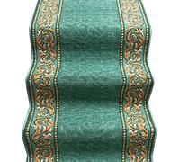 emmevi Tappeto Scala Gradini Design Barocco Passatoia Entrata Antiscivolo MOD.Picasso Dis_22 67X750 Verde