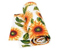 emmevi Telo Arredo Copritutto Cotone Copridivano Letto Girasoli Mod.GRAN FOULARD dis.34A 270X280 BIANCO