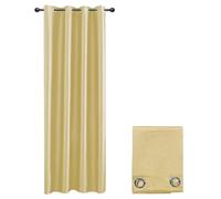 emmevi Tenda Porta Finestra Raso Sintetico 1 Pannello Coprente 140x280 Cm Occhielli Acciaio Oro
