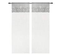 emmevi Tende Coppia Finestra Porta Interno Tessuto Shabby Chic Mod.Tenda MARGHERITA 1 CONF 60X240 GRIGIO