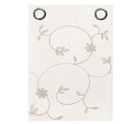 emmevi Tende Finestre Porta Interno Coppia 2 Pz Semitrasparente Fiori MOD.Tenda Decò 2CONF 140X280 Tortora