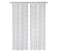 emmevi Tende Finestre Porte Interno Elegante Chic Tessuto Strass Brillantini Coppia 2 pz 140x280 Cm Beige