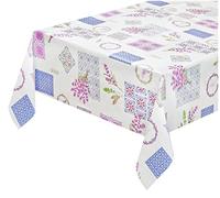 emmevi Tovaglia Antimacchia Cerata Shabby Chic Plastificata Retro Felpato 12 Misure Copri Tavolo Cucina su Misura MOD.Favola 305 140x260cm
