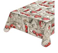 emmevi Tovaglia Cucina Antimacchia Bordata Cotone Plastificato Resistente Casa Moderna MOD.CINZ172 135X135