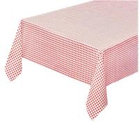 emmevi Tovaglia Cucina Antimacchia Plastificata Cerata Felpata Copri Tavolo Quadretti Rossi 140x120 Cm