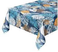 emmevi Tovaglia Cucina Antimacchia Plastificata Palme Metallizzate Copritavolo Tropicale 140x220 Dis_A