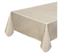 emmevi Tovaglia Cucina Cuori Antimacchia Bordata Cotone Plastificato Resistente MOD.CINZ56A 135X230 Beige