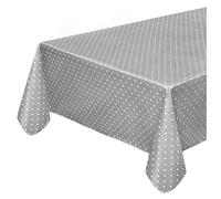 emmevi Tovaglia Cucina Cuori Antimacchia Bordata Cotone Plastificato Resistente MOD.CINZ56G 135X230 Grigio
