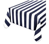 emmevi Tovaglia Giardino Cotone Bordata A Righe Varie Misure Copri Tavolo Piscina Cucina Mod.TOV COTONE 135X180 FASCIATO BLU