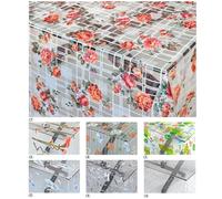 emmevi Tovaglia Trasparente Moderna Antimacchia Varie Misure Fantasie Plastificata PVC Copri Proteggi Tavolo su Misura MOD.Kristal Stampato (A) 140X200