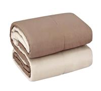 emmevi Trapunta Piumone Invernale Double Face 250 gr Ufficiali Coperta Calda Letto Singolo Marrone