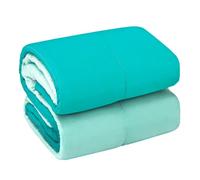 emmevi Trapunta Piumone Invernale Double Face 250 gr Ufficiali Coperta Calda Letto Singolo Turchese