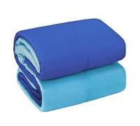 emmevi Trapunta Piumone Invernale Double Face 250gr Ufficiali Coperta Calda Letto 1 Piazza e Mezza Blu