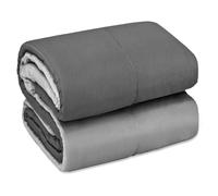 emmevi Trapunta Piumone Invernale Double Face 250gr Ufficiali Coperta Calda Letto 1 Piazza e Mezza Grigio