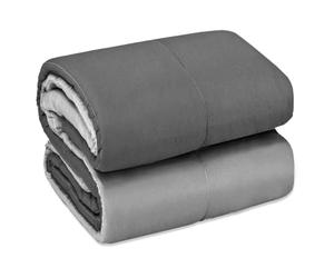 emmevi Trapunta Piumone Invernale Double Face 250gr Ufficiali Coperta Calda Letto 1 Piazza e Mezza Grigio