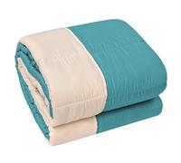 emmevi Trapunta Piumone Invernale Double Face 250gr Ufficiali Coperta Calda Letto 1 Piazza e Mezza Verde