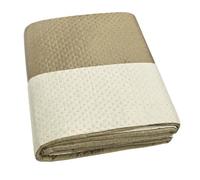 emmevi Trapuntino Copriletto Double Face Mezza Stagione Coperta Trapunta Leggera 2 Piazze Beige