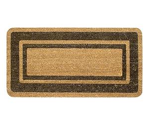 emmevi Zerbino Cocco Ingresso Porta 33x60 Cm Elegante Robusto Antiscivolo Asciugapassi Esterno Marrone