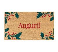 emmevi Zerbino Cocco Natale Auguri 40x70 Antiscivolo Tappeto Ingresso MOD.Cocco Natale Rettangolare New (E)