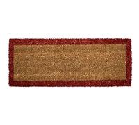 emmevi Zerbino Cocco Naturale più Misure Porta Ingresso Antiscivolo MOD.Cocco Bordo Salva 25x50 Bordeaux