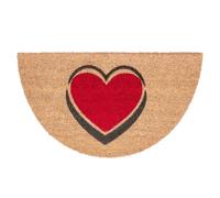 emmevi Zerbino Cocco Semiluna 38x68 Cm Moderno Antiscivolo Tappeto Ingresso Tappetino Entrata (H)