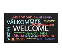 emmevi Zerbino Gomma Sostenibile Ingresso 40X70 Interno Esterno Antiscivolo Simpatico Moderno DIS_A