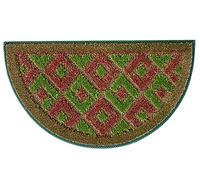emmevi Zerbino Ingresso Vellutato 40x70cm Tappeto Antiscivolo Lavabile MOD.Gold Dis_11 SEMILUNA Verde