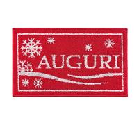 emmevi Zerbino Natale Asciugapassi Natalizio Ingresso Interno Esterno Antiscivolo Mod. AUGURI 45X75 (D)